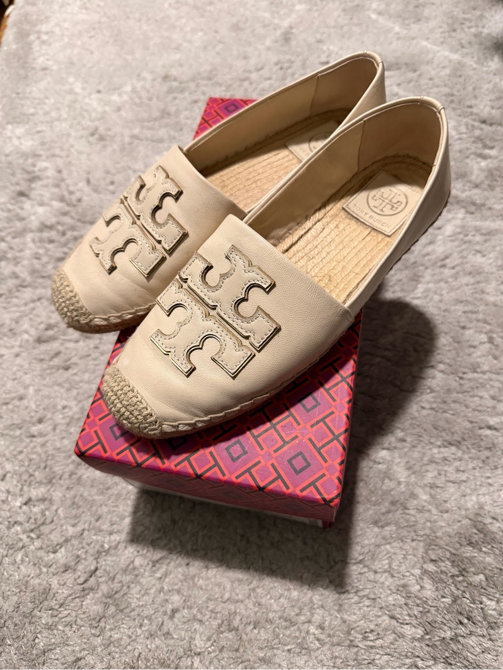 Tory Burch Leather Ines Espadrille Flats